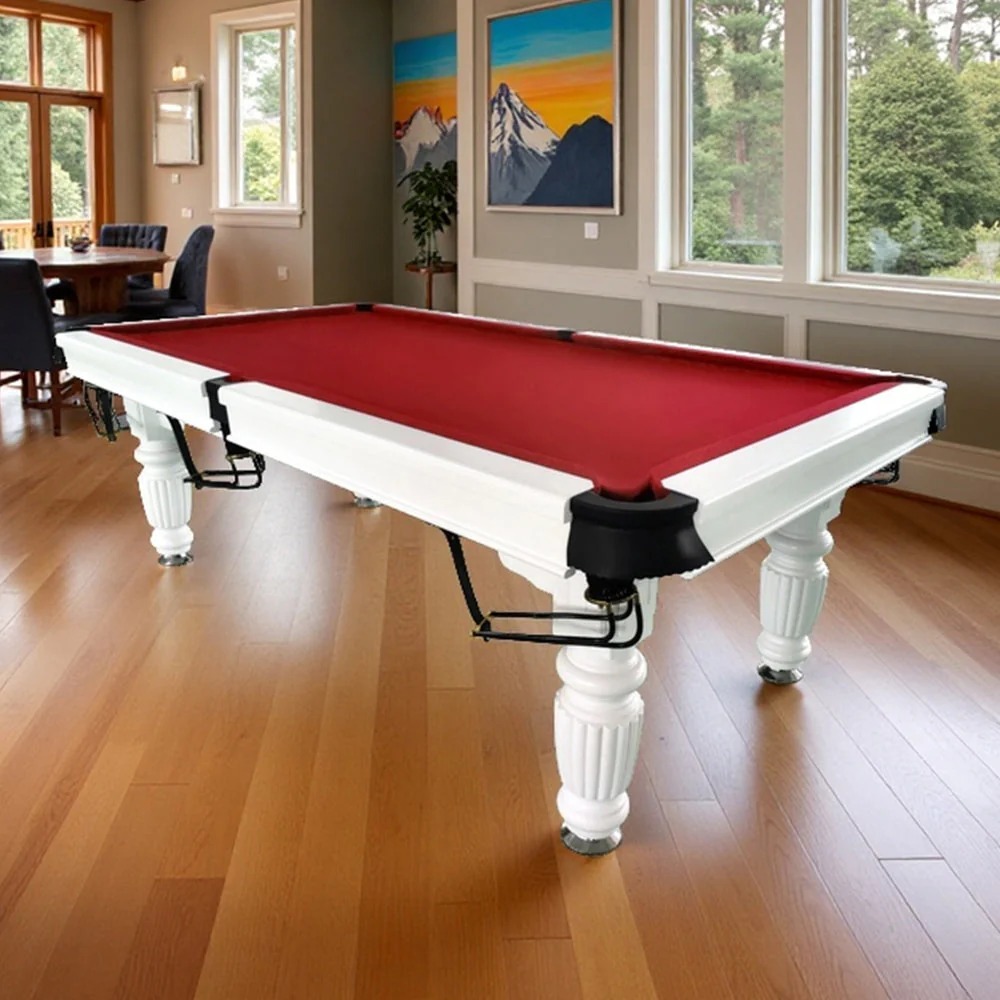 QUESLA 8FT Pool Table 2025 Model - Classic Slate Design Upgraded with Reinforced Legs & Pro Ball Nets - Professional Billiard Table, Solid Timber White Frame 11 QUESLA 8FT Pool Table 2025 Model - Classic Slate Design Upgraded with Reinforced Legs & Pro Ball Nets - Professional Billiard Table, Solid Timber White Frame - Image 11