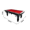 QUESLA 8FT Pool Table 2025 Model - Classic Slate Design Upgraded with Reinforced Legs & Pro Ball Nets - Professional Billiard Table, Solid Timber Black Frame - Image 12