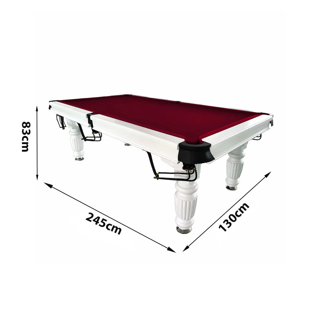 QUESLA 8FT Pool Table 2025 Model - Classic Slate Design Upgraded with Reinforced Legs & Pro Ball Nets - Professional Billiard Table, Solid Timber White Frame 13 QUESLA 8FT Pool Table 2025 Model - Classic Slate Design Upgraded with Reinforced Legs & Pro Ball Nets - Professional Billiard Table, Solid Timber White Frame - Image 13
