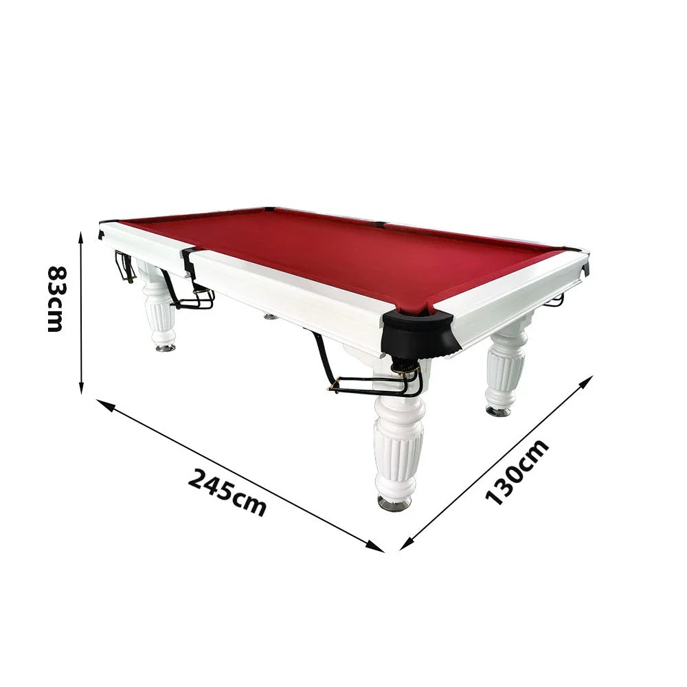 QUESLA 8FT Pool Table 2025 Model - Classic Slate Design Upgraded with Reinforced Legs & Pro Ball Nets - Professional Billiard Table, Solid Timber White Frame 18 QUESLA 8FT Pool Table 2025 Model - Classic Slate Design Upgraded with Reinforced Legs & Pro Ball Nets - Professional Billiard Table, Solid Timber White Frame - Image 18