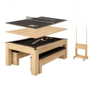 Oakline 7FT 3-in-1 Dining Pool Table