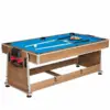 7FT 4IN1 Convertible Pool Table-Walnut Premium Quality(Blue Felt)