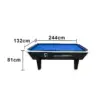 The Everton II 7FT/8FT Pool Table (MDF / Marble Top) - Blue or Green Felt (S1) - Image 2