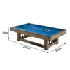 CUETIQ 9FT Pool Table Professional Billiard Table MDF Wood Construction Built-in Cue Rack Home Game Set Wood Finish - Blue - Image 6