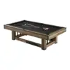 CUETIQ 9FT Pool Table Professional Billiard Table MDF Wood Construction Built-in Cue Rack Home Game Set Wood Finish - Black