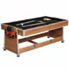 7FT 4IN1 Convertible Pool Table - Walnut Premium Quality (Blue Felt) (S2) - Image 6