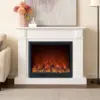 Berwick White Mantel Electric Fireplace Suite with 30 inch Orion Insert