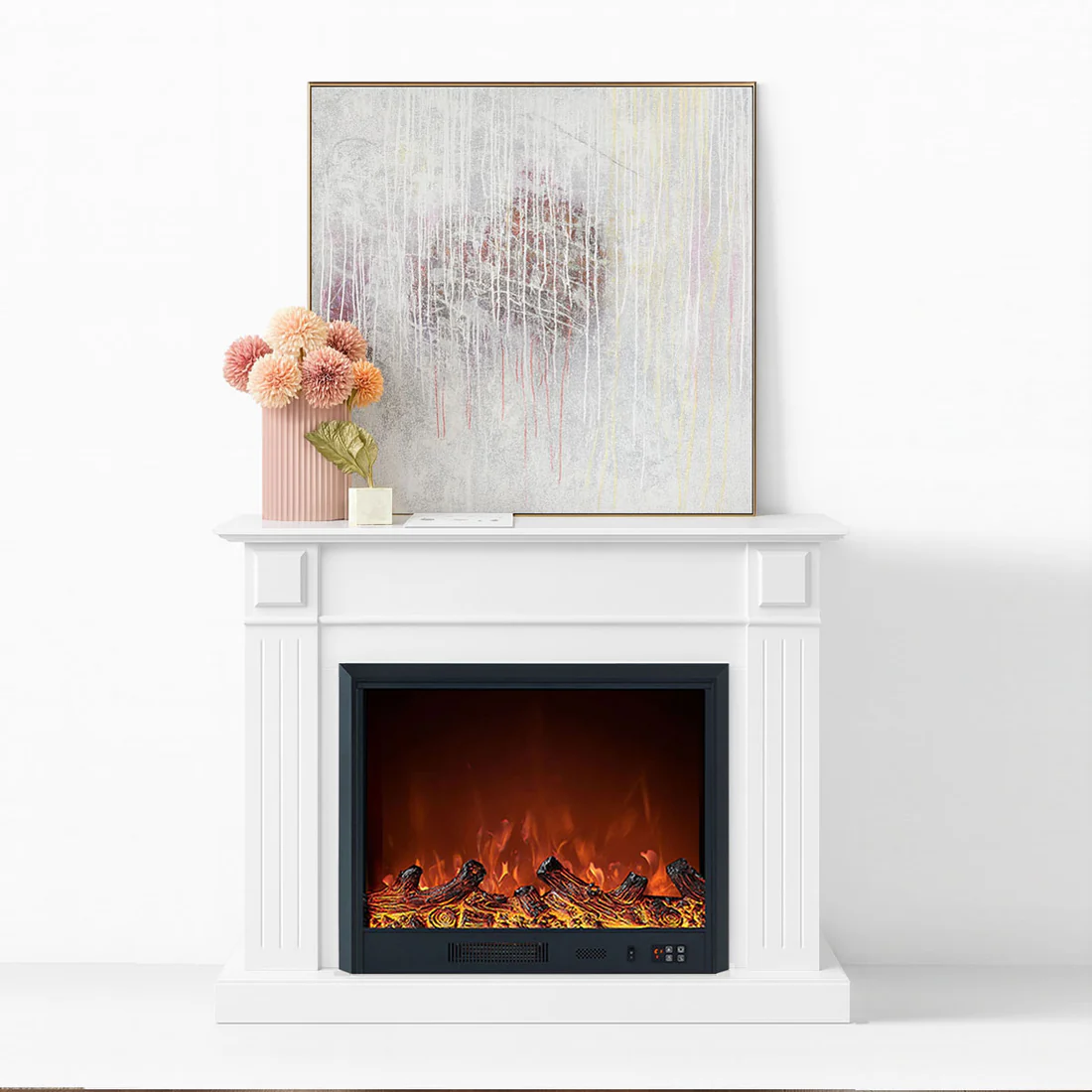 Berwick White Mantel Electric Fireplace Suite with 30" Lumera Electric Fireplace Insert 3 Berwick White Mantel Electric Fireplace Suite with 30" Lumera Electric Fireplace Insert - Image 3