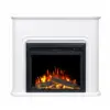Lumière White Electric Fireplace Suite with 30" Mirage Electric Fireplace Insert - Image 2