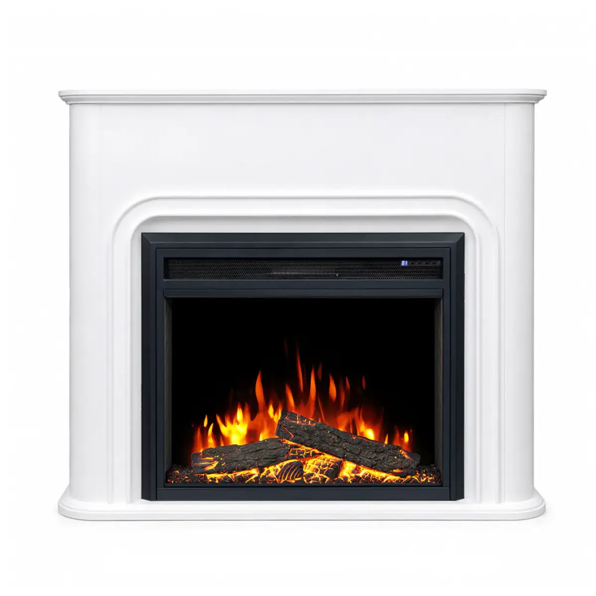 Lumière White Electric Fireplace Suite with 30" Mirage Electric Fireplace Insert 2 Lumière White Electric Fireplace Suite with 30" Mirage Electric Fireplace Insert - Image 2