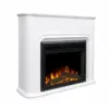 Lumière White Electric Fireplace Suite with 30" Mirage Electric Fireplace Insert - Image 4