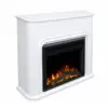 Lumière White Electric Fireplace Suite with 30" Mirage Electric Fireplace Insert - Image 3