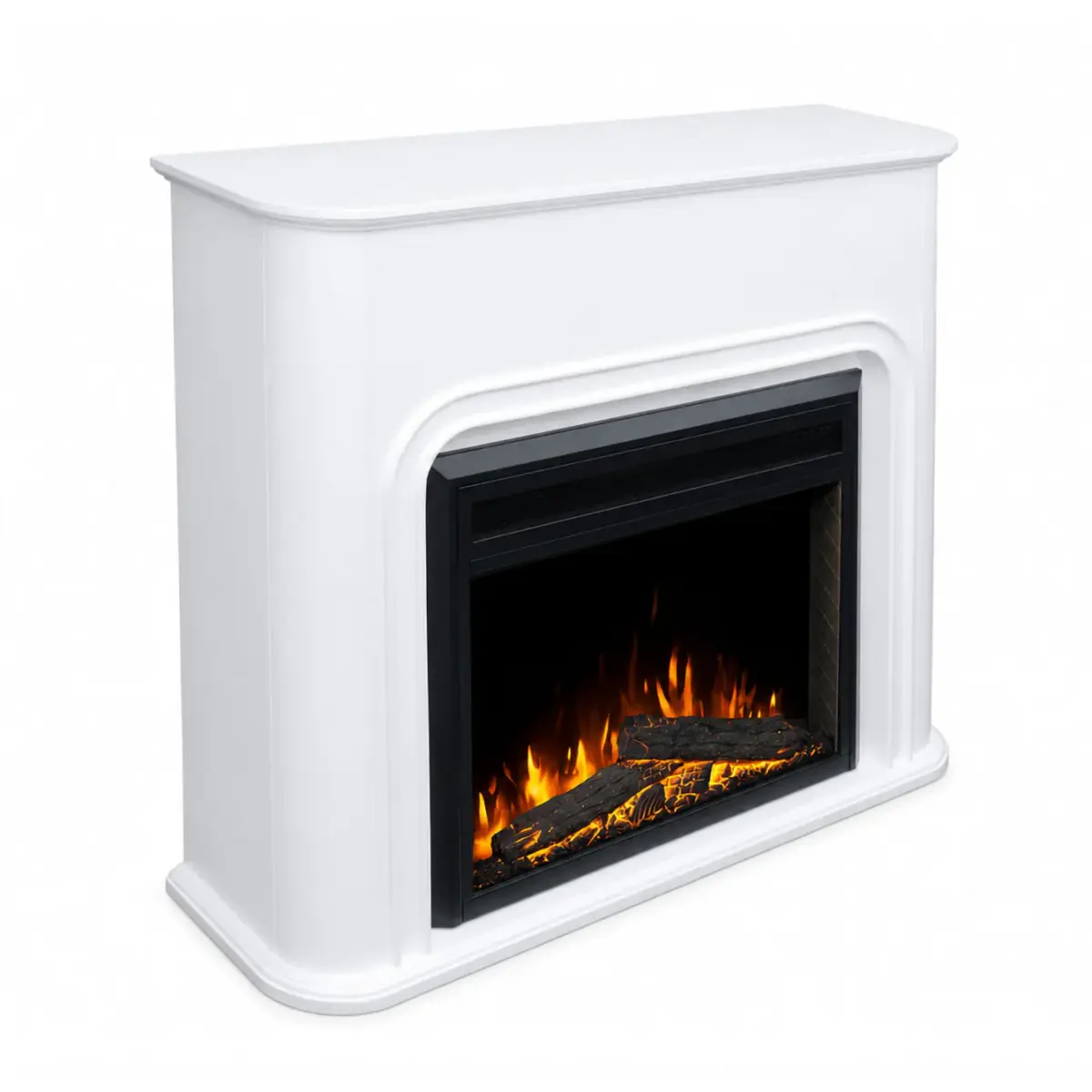 Lumière White Electric Fireplace Suite with 30" Mirage Electric Fireplace Insert 3 Lumière White Electric Fireplace Suite with 30" Mirage Electric Fireplace Insert - Image 3