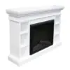 Grandview White Mantel Electric Fireplace Suite with 30" Mirage Electric Fireplace Insert - Image 3
