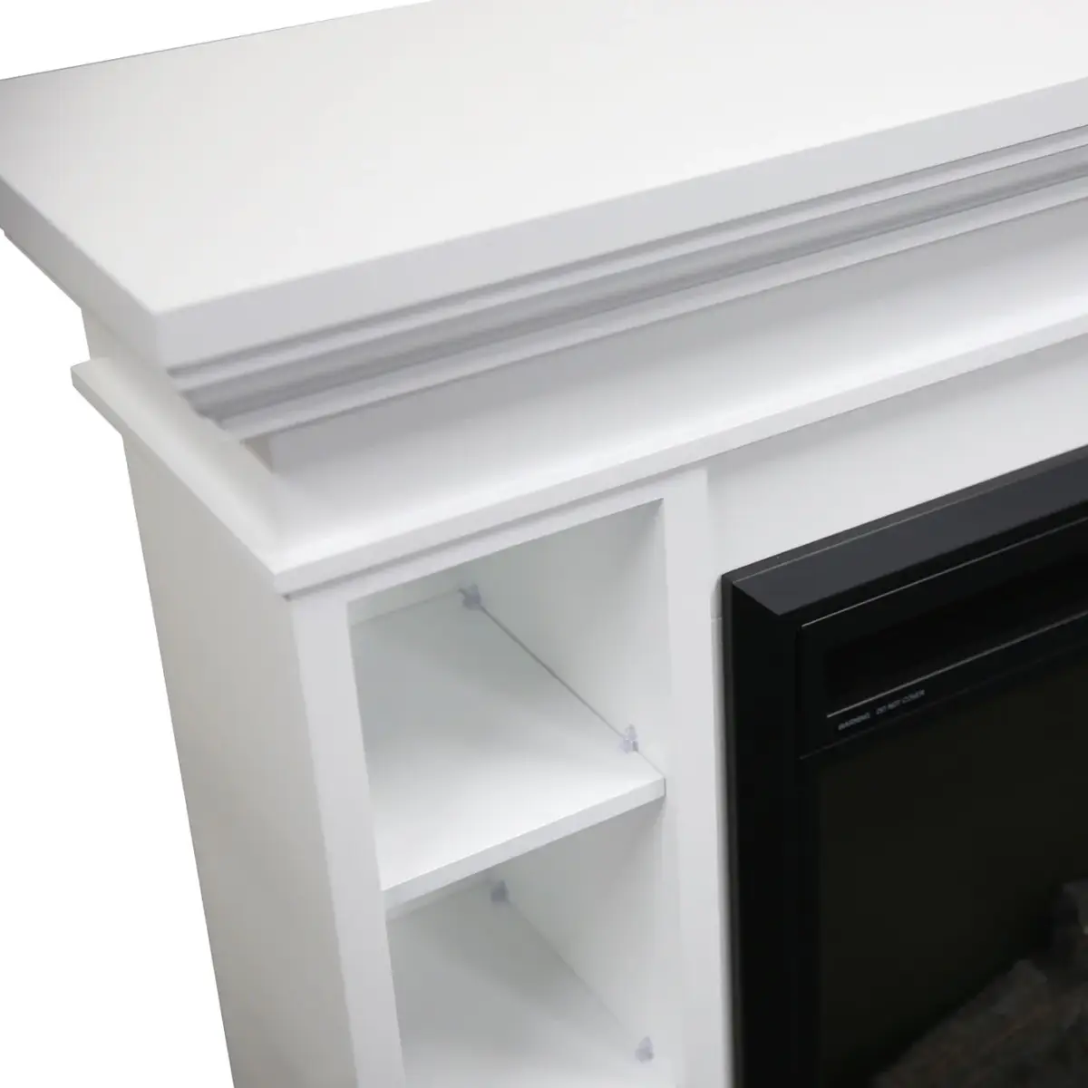 Grandview White Mantel Electric Fireplace Suite with 30" Mirage Electric Fireplace Insert 2 Grandview White Mantel Electric Fireplace Suite with 30" Mirage Electric Fireplace Insert - Image 2