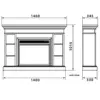 Grandview White Mantel Electric Fireplace Suite with 30" Mirage Electric Fireplace Insert - Image 7