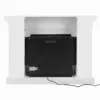 Grandview White Mantel Electric Fireplace Suite with 30" Mirage Electric Fireplace Insert - Image 6