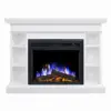 Grandview White Mantel Electric Fireplace Suite with 30" Mirage Electric Fireplace Insert - Image 5