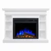 Grandview White Mantel Electric Fireplace Suite with 30" Mirage Electric Fireplace Insert - Image 4