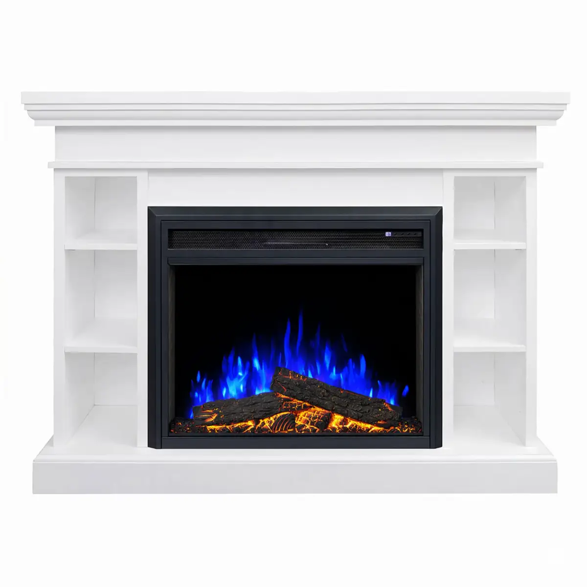 Grandview White Mantel Electric Fireplace Suite with 30" Mirage Electric Fireplace Insert 4 Grandview White Mantel Electric Fireplace Suite with 30" Mirage Electric Fireplace Insert - Image 4