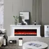 Ashbury White Mantel Electric Fireplace Suite – 60 Inch Orion Insert - Image 3