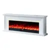 Ashbury White Mantel Electric Fireplace Suite – 60 Inch Orion Insert - Image 6