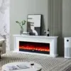 Ashbury White Mantel Electric Fireplace Suite – 60 Inch Orion Insert - Image 12