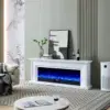 Ashbury White Mantel Electric Fireplace Suite – 60 Inch Orion Insert - Image 11