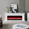 Ashbury White Mantel Electric Fireplace Suite – 60 Inch Orion Insert - Image 9