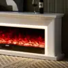 Ashbury White Mantel Electric Fireplace Suite – 60 Inch Orion Insert - Image 8