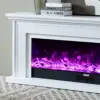 Ashbury White Mantel Electric Fireplace Suite – 60 Inch Orion Insert - Image 7
