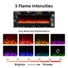 Valoria Black Marble Electric Fireplace with 60 Inch Lumera Insert - Image 8