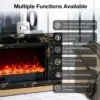 Valoria Black Marble Electric Fireplace with 60 Inch Lumera Insert - Image 7