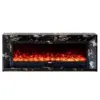 Valoria Black Marble Electric Fireplace with 60 Inch Lumera Insert - Image 2