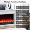 Aurevia White Mantel Electric Fireplace Suite with 60 Inch Lumera Insert - Image 6