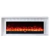 Aurevia White Mantel Electric Fireplace Suite with 60 Inch Lumera Insert - Image 5