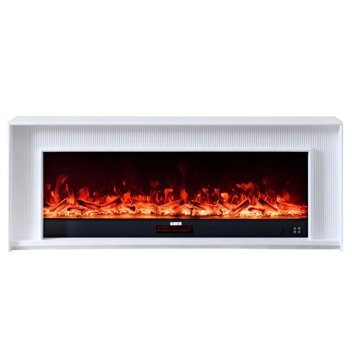 Aurevia White Mantel Electric Fireplace Suite with 60 Inch Lumera Insert 5 Aurevia White Mantel Electric Fireplace Suite with 60 Inch Lumera Insert - Image 5