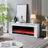 Aurevia White Mantel Electric Fireplace Suite with 60 Inch Lumera Insert - Image 4