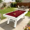 Apex Riviera 7ft Outdoor Pool Table – Premium All-Weather Aluminium & Steel Billiard Table (White & Red) S1 - Image 5