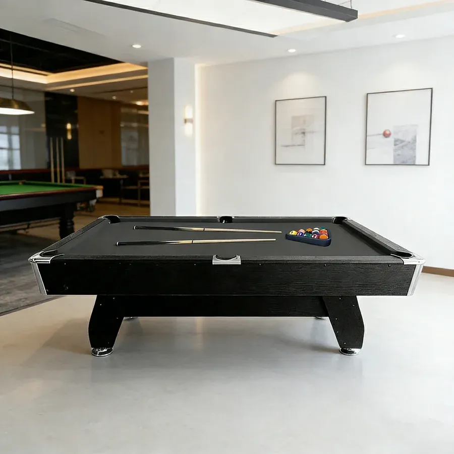 Modern Design 9ft Pool Table – Professional MDF Billiard Table with Ball Return System 4 Modern Design 9ft Pool Table – Professional MDF Billiard Table with Ball Return System - Image 4