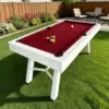 Apex Riviera 7ft Outdoor Pool Table – Premium All-Weather Aluminium & Steel Billiard Table (White & Red) S1 - Image 3