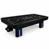 9ft commercial slate pool table in black finish for clubs and bars