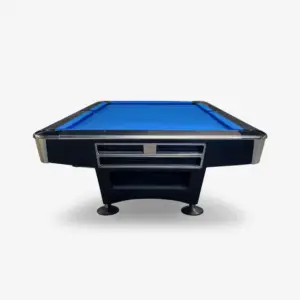 Apex 8ft slate pool table with blue felt and ball return system