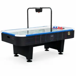 Velocity 8FT commercial air hockey table with stainless steel playfield and professional infrared scoring system