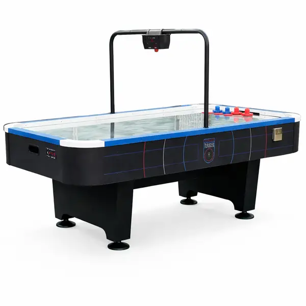Velocity 8FT Commercial Air Hockey Table 1 Velocity 8FT commercial air hockey table with stainless steel playfield and professional infrared scoring system