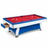 White and blue 9FT slate pool table custom made commercial billiard table Alpine Sapphire finish