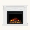 Whitmore White Mantel Electric Fireplace Suite - Image 3
