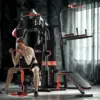 MERIDIAN 705A Multi-Function Home Gym Smith Machine with Punching Bag, Pull-Up Station & 73kg Weight Stack – 300kg Capacity - Image 7