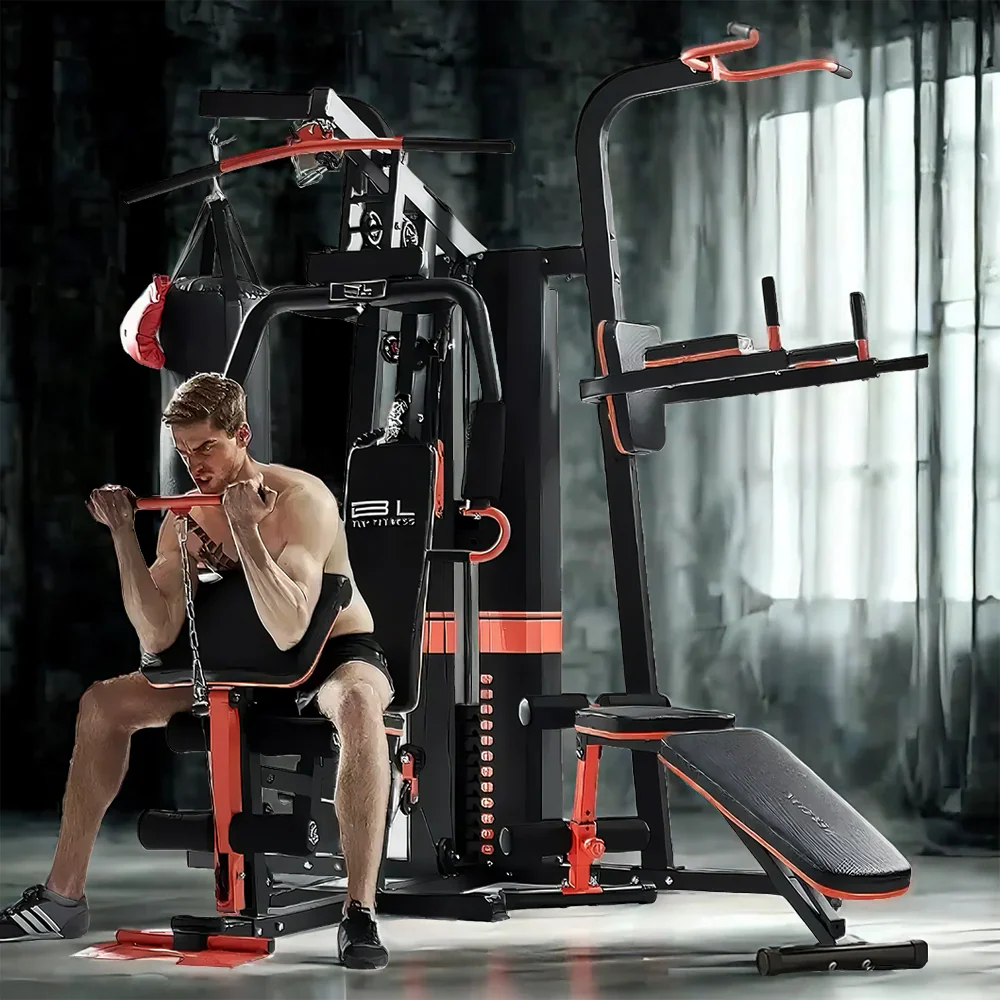 MERIDIAN 705A Multi-Function Home Gym Smith Machine with Punching Bag, Pull-Up Station & 73kg Weight Stack – 300kg Capacity 7 MERIDIAN 705A Multi-Function Home Gym Smith Machine with Punching Bag, Pull-Up Station & 73kg Weight Stack – 300kg Capacity - Image 7