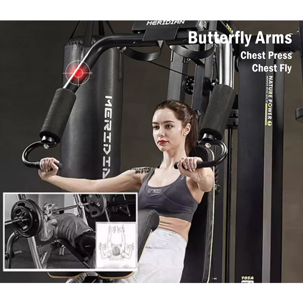 MERIDIAN 705A Multi-Function Home Gym Smith Machine with Punching Bag, Pull-Up Station & 73kg Weight Stack – 300kg Capacity 6 MERIDIAN 705A Multi-Function Home Gym Smith Machine with Punching Bag, Pull-Up Station & 73kg Weight Stack – 300kg Capacity - Image 6